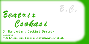 beatrix csokasi business card